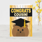 Carte Félicitations d'obtention du diplôme pour le (Fleur jaune)