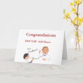 Carte Félicitations Docteur 'Ajouter un nom' vous avez o (Fleur jaune)