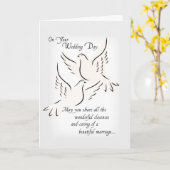 Carte Félicitations Doves mariages (Fleur jaune)