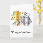 Carte Félicitations dramatiques performance Jouer avec d (Fleur jaune)