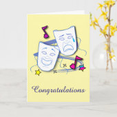 Carte Félicitations dramatiques performance Jouer avec d (Fleur jaune)