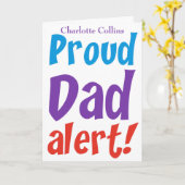 Carte Félicitations Drôle De Papa Fier (Fleur jaune)