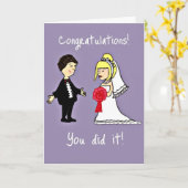 Carte Félicitations drôles de mariage (Fleur jaune)