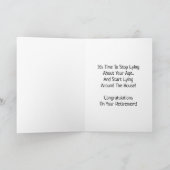 Carte Félicitations drôles pour la retraite Toast arrête (Intérieur)