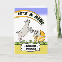Félicitations drôles pour le nouveau bébé chevreau