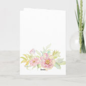 Carte Félicitations du jour de mariage de la fille marié (Dos)