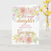 Carte Félicitations du jour de mariage de la fille marié (Fleur jaune)