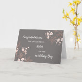 Carte Félicitations du jour de mariage de la Soeur Flora (Fleur jaune)