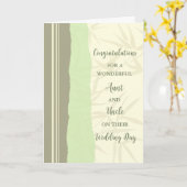 Carte Félicitations du jour de mariage de Tante et Oncle (Fleur jaune)