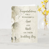 Carte Félicitations du jour de mariage de Tante et Oncle (Fleur jaune)