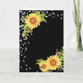 Carte Félicitations du jour de mariage Fleur de soleil (Dos)