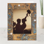 Carte Félicitations du jour de mariage Squelette antique (Devant)