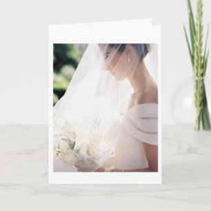 CARTE FÉLICITATIONS DU JOUR DU MARIAGE-BELLE MARIÉE