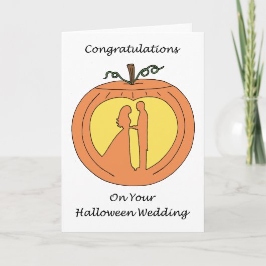 Carte Félicitations du Mariage d'Halloween (Devant)