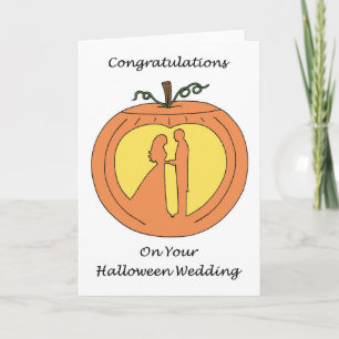 Carte Félicitations du Mariage d'Halloween