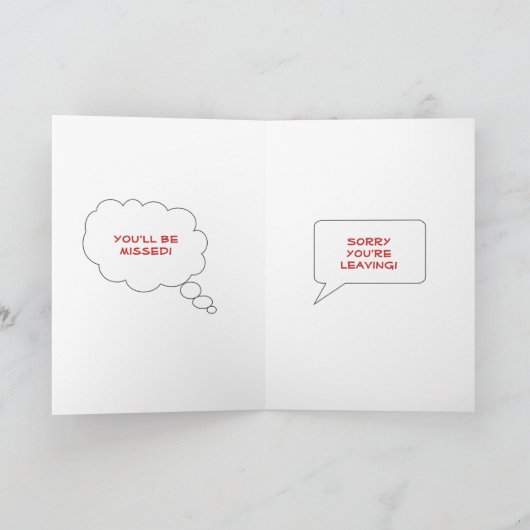 Carte Félicitations Échapper Quitter (Intérieur)