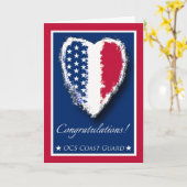 Carte Félicitations, École des candidats officiers, Gard (Fleur jaune)