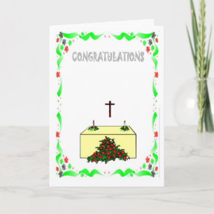 Carte Félicitations, église