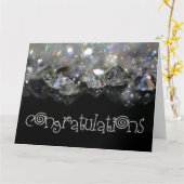 Carte Félicitations Elegant Black White brillant Diamond (Fleur jaune)