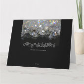Carte Félicitations Elegant Black White brillant Diamond (Dos)