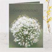 Carte Félicitations Élégantes (Fleur jaune)