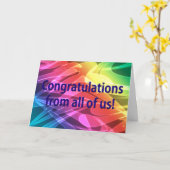 Carte Félicitations Élégantes De Nous Tous ! (Fleur jaune)