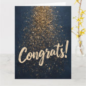 Carte Félicitations élégantes "Félicitations !" avec con (Fleur jaune)