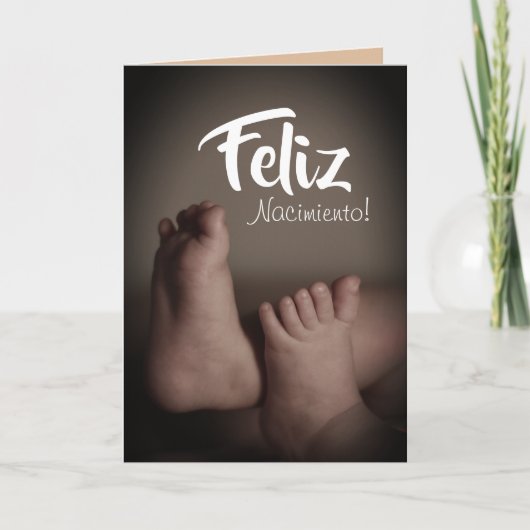 Carte Félicitations espagnoles "Feliz Nacimiento" bébé (Devant)