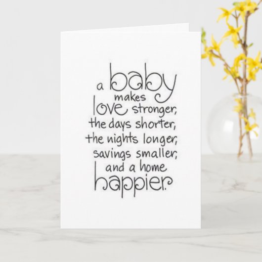 CARTE FÉLICITATIONS ET SI HEUREUX POUR VOUS ET BÉBÉ (Fleur jaune)