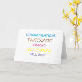 Carte Félicitations Fantastic (Fleur jaune)