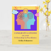 Carte Félicitations Fellowship in Psychiatry Profiles (Fleur jaune)