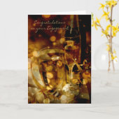 Carte Félicitations Fiançailles (Fleur jaune)