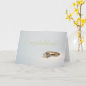 Carte Félicitations fiançailles (Fleur jaune)
