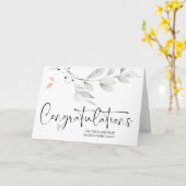 Carte Félicitations Fiançailles Mariage Groom Car (Fleur jaune)