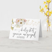 Carte Félicitations Fiançailles Mariage mariée et mariée (Fleur jaune)