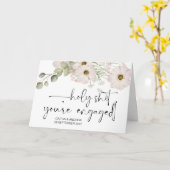 Carte Félicitations Fiançailles Mariage mariée et mariée (Fleur jaune)