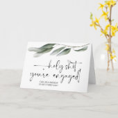 Carte Félicitations Fiançailles Mariage mariée et mariée (Fleur jaune)