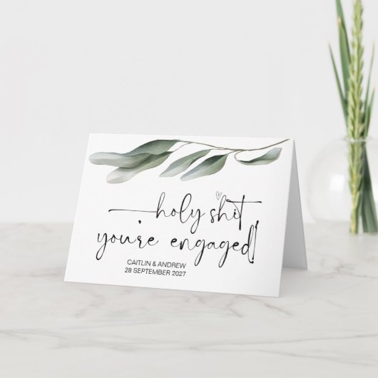 Carte Félicitations Fiançailles Mariage mariée et mariée (Devant)