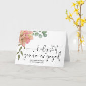 Carte Félicitations Fiançailles Mariage mariée et mariée (Fleur jaune)