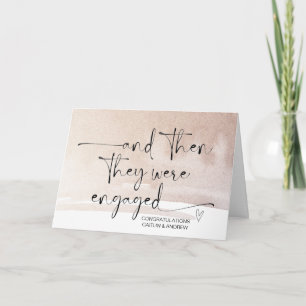 Carte Félicitations fiançailles pour la voiture de marié