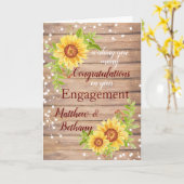 Carte Félicitations Fiançailles rustiques Floral (Fleur jaune)