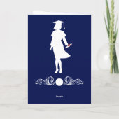 Carte Félicitations, fiche d'obtention du diplôme de fil (Dos)