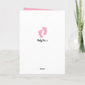 Carte Félicitations Fille Bébé avec poussette (Dos)
