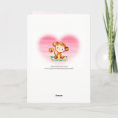 Carte Félicitations Fille Singe Aquarelle (Dos)