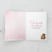 Carte Félicitations Filles Bébé (Intérieur)