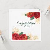 Carte Félicitations Fleurs Coréennes (Devant/Arrière en situation)