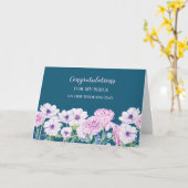 Carte Félicitations Floral Niece Wedding Day (Fleur jaune)