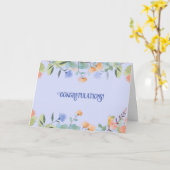 Carte Félicitations Florales (Fleur jaune)