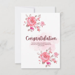 Carte Félicitations Florales avec Inspiration