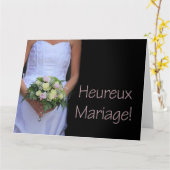 Carte félicitations françaises pour le jour du mariage (Fleur jaune)